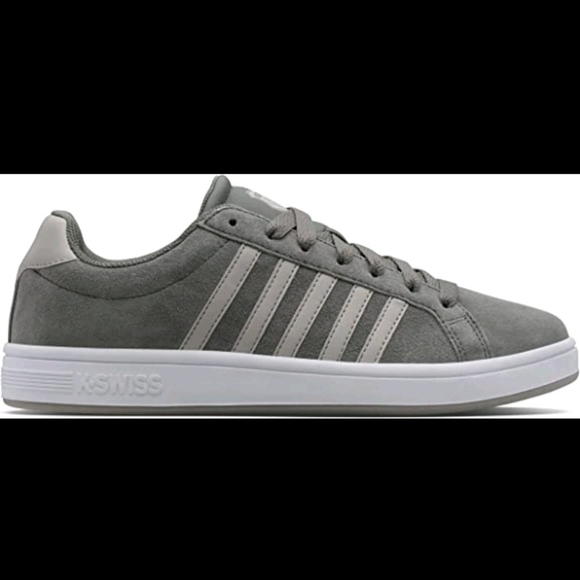 K-Swiss Men's Low-top Sneakers COURT TIEBREAK SDE Casual Gray Shoe 07012-339-M - Picture 4 of 7